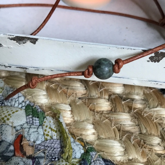 Boho Artisan Genuine Turquoise & Leather Necklace - Picture 8 of 8